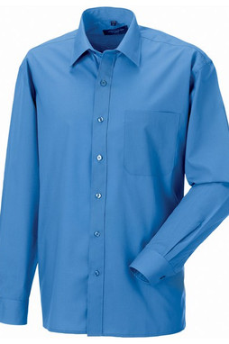 Russell Collection J934M - Chemise Popeline Élégante à Manches Longues
