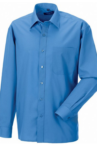 Russell J934M - Langarm Herrenhemd Popeline