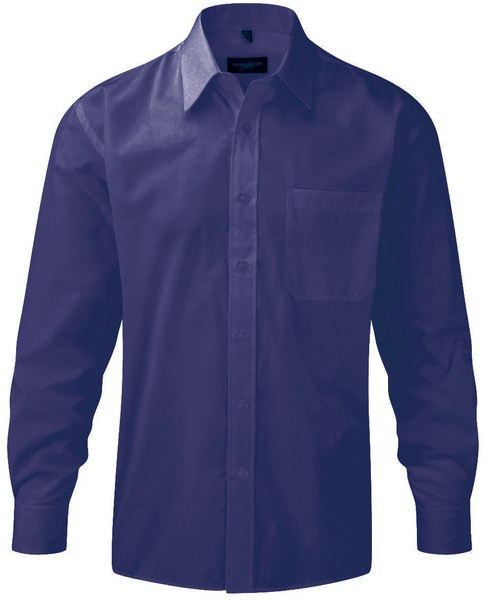 Russell J934M - Pitkähihainen polycotton easycare popliinipaita