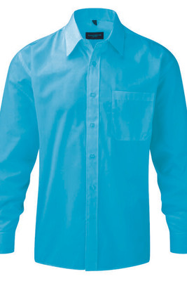 Russell Collection J934M - Camicia policotone popeline easycare a maniche lunghe