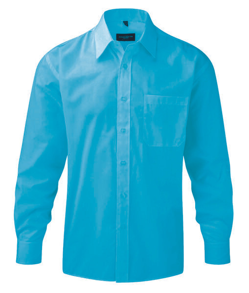 Russell Collection J934M - Long sleeve polycotton easycare poplin shirt