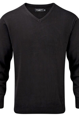 Russell Collection J710M - V-neck knitted sweater