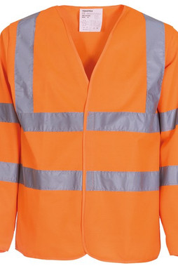 Yoko YK007 - Long sleeve high visibility vest (HVJ200)
