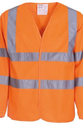 Yoko YK007 - Long sleeve high visibility vest (HVJ200)