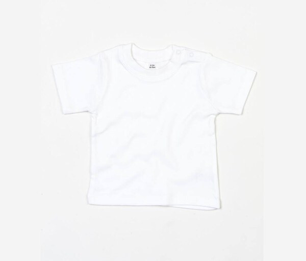 Babybugz BZ002 - Soft Cotton Baby Crew Neck Tee with Shoulder Poppers