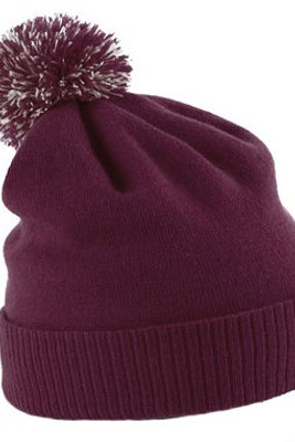 Beechfield BC450 - Versatile Two-Tone Pom Pom Knit Beanie
