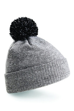 Beechfield BC450 - Beanie Invernale con Pom Pom Bicolore