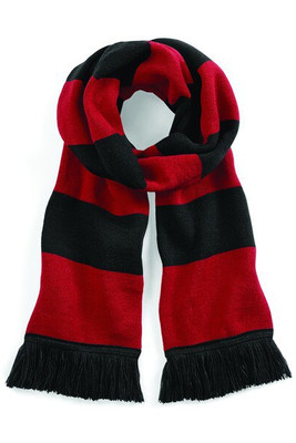 Beechfield BC479 - Écharpe Élégante en Tricot Bicolore avec Franges
