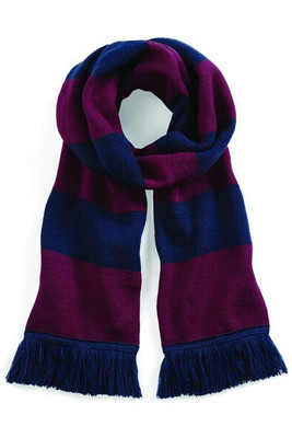 Beechfield BC479 - Écharpe Élégante en Tricot Bicolore avec Franges