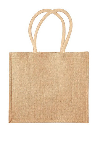 Westford Mill WM413 - Eco-Friendly Jute Tote with Cotton Handles
