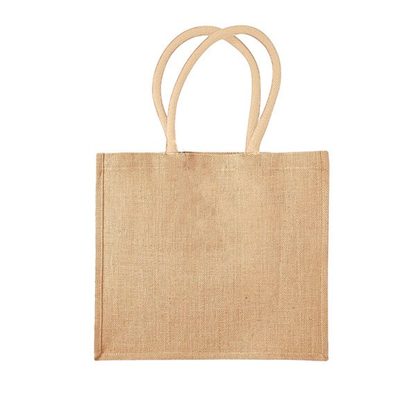 Westford Mill WM413 - Eco-Friendly Jute Tote with Cotton Handles