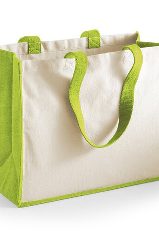 Westford mill WM422 - Klasična Westford mill Burlap Shopping Torba