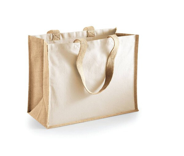 Westford mill WM422 - Klasična Westford mill Burlap Shopping Torba
