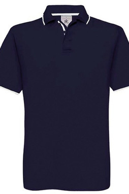 B&C CGPU413 - Contrast Tipped Cotton Polo Shirt