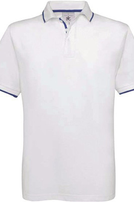 B&C CGPU413 - Contrast Tipped Cotton Polo Shirt