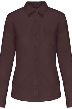 Kariban K549 - Camisa Feminina Manga Longa Popeline Confortável