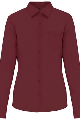 Kariban K549 - Camisa Feminina Manga Longa Popeline Confortável