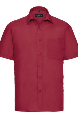 Russell Collection RU935M - Men's Short Sleeve Polycotton Easy Care Poplin Shirt