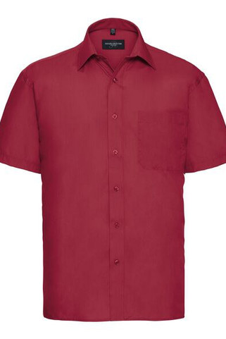 Russell Collection RU935M - Mens Short Sleeve Polycotton Easy Care Poplin Shirt