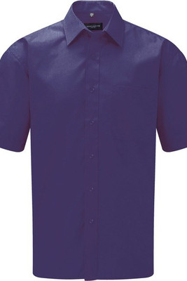 Russell Collection RU935M - Men's Short Sleeve Polycotton Easy Care Poplin Shirt