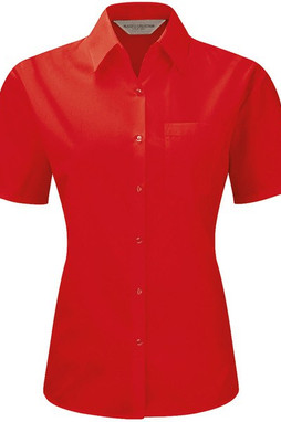 Russell Collection RU935F - LADIES SHORT SLEEVE POLYCOTTON EASY CARE POPLIN SHIRT