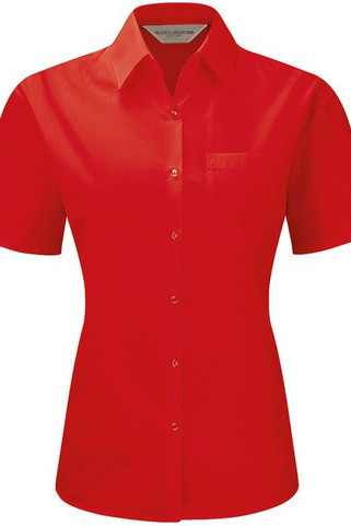 Russell Collection RU935F - LADIES SHORT SLEEVE POLYCOTTON EASY CARE POPLIN SHIRT