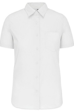 Kariban K544 - DAMES POPLIN BLOUSE KORTE MOUWEN