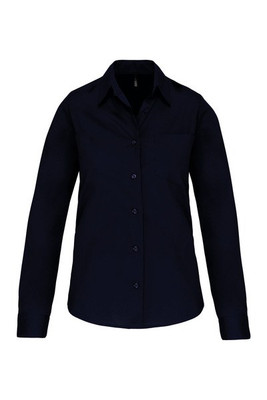 Kariban K542 - Camisa Feminina Manga Longa Algodão Poplin Conforto