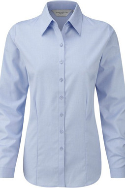 Russell Collection RU962F - CHEMISE FEMME MANCHE LONGUES À CHEVRONS