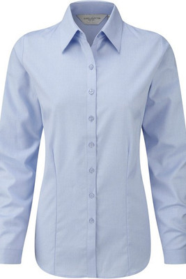 Russell Collection RU962F - LADIES' LONG SLEEVE HERRINGBONE SHIRT