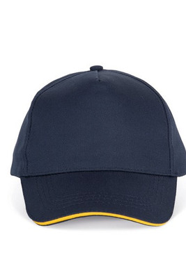 K-up KP130 - 5-Panel Cap mit Kontrast Sandwichschirm