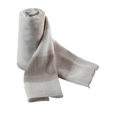 K-up KP067 - Lenço de Algodão Voile com Listras Largas