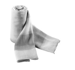 K-up KP067 - Elegant Two-Tone Cotton Voile Striped Scarf