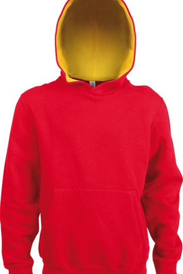 Kariban K453 - KIDS' CONTRAST HOODED SWEATSHIRT