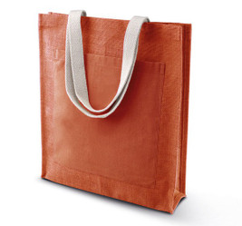 Kimood KI0221 - Eco-Friendly Jute Tote with Cotton Pocket