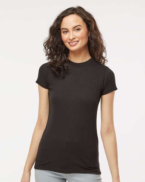 M & O Knits 3540 - T-SHIRT EN COTON FIN POUR DAMES