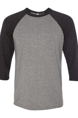 Bella B3200 - Unisex ¾ sleeve baseball tee