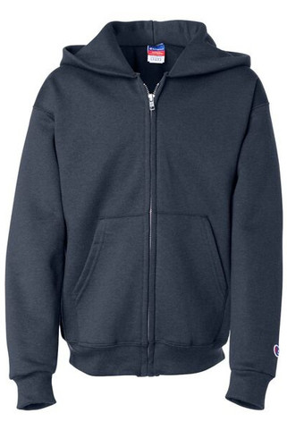 Champion S890 - Eco Youth Full-Zip Hooded Sweatshirt