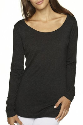 Next Level 6731 - Remera Triblend manga larga de cuello redondo