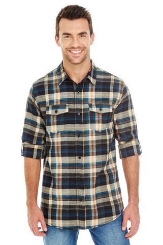 Burnside B8210 - Camisa de franela de manga larga