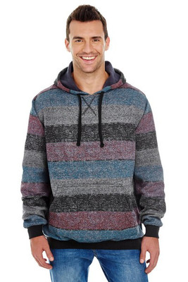 Burnside B8603 - Printed Striped Fleece Sweatshirt