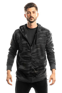 Burnside B8615 - Camo Full-Zip Hooded Sweatshirt