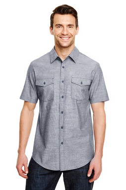 Burnside B9255 - Chambray Short Sleeve Shirt