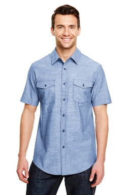Burnside B9255 - Chambray Short Sleeve Shirt