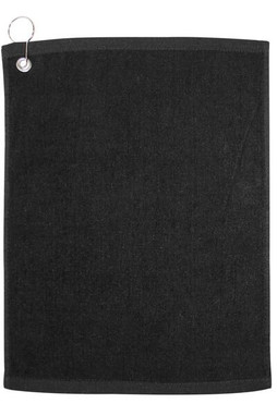 Carmel Towel Company C1518GH - Velour Hemmed Towel with Corner Grommet & Hook
