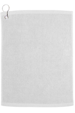 Carmel Towel Company C1518GH - Velour Hemmed Towel with Corner Grommet & Hook
