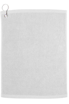 Carmel Towel Company C1518GH - Velour Hemmed Towel with Corner Grommet & Hook