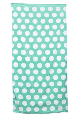 Carmel Towel Company C3060P - Polka Dot Velour Beach Towel