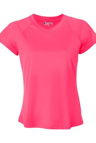 Champion CW23 - Ladies Double Dry® V-Neck Performance T-Shirt