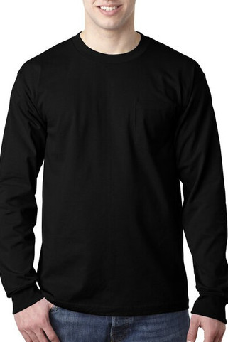 Bayside 8100 - USA-Made Long Sleeve T-Shirt with a Pocket